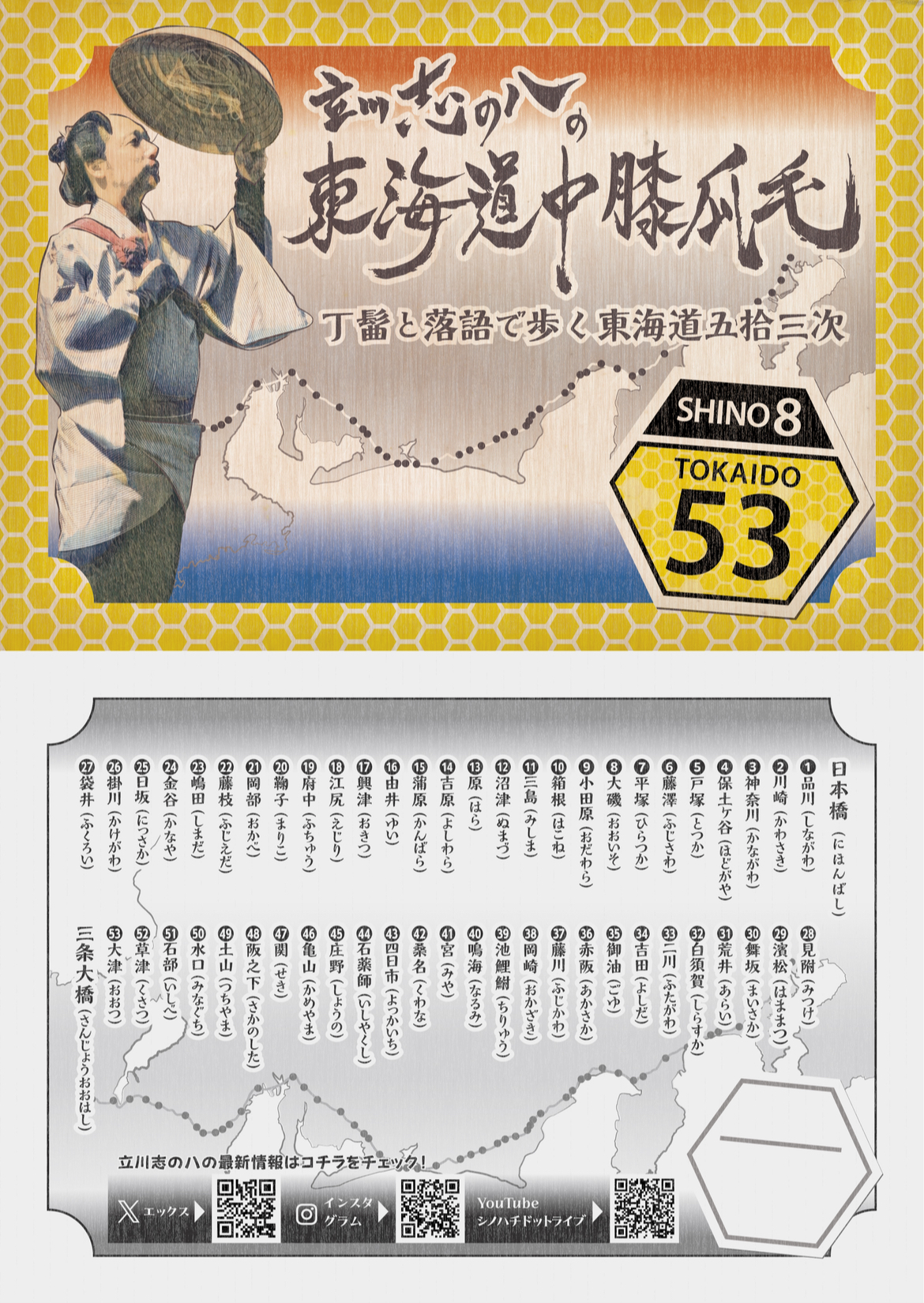 立川志の八の東海道中膝瓜毛